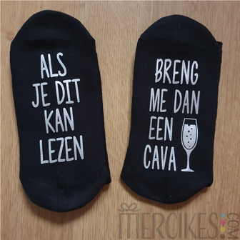 Sokken &quot;Breng me een cava&quot;