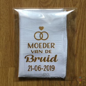 bruiloft zakdoek voor trouwerij voor moeder van de bruid