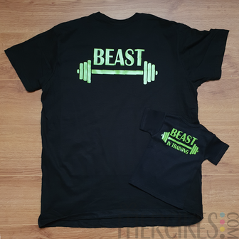 beast in training shirtjes