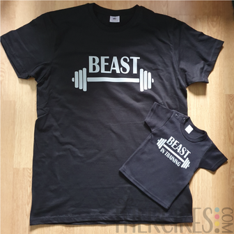 zelfde kleding papa zoon cadeau beast in training