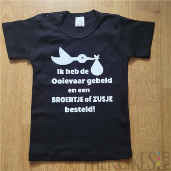 Shirtje Ik heb de Ooievaar gebeld! Broer(tje) /  Zus(je)