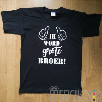 shirt ik word grote broer, geboorteaankondiging