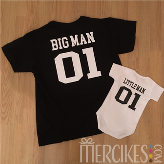 hetzelfde shirt papa zoon big man little man