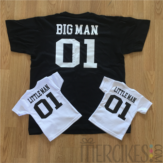 Stoere set Big Man Little Man met Nummer