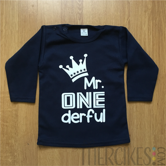 Verjaardag Shirtje Eerste Verjaardag Mr. One derful