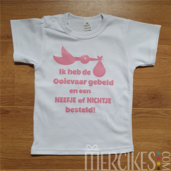 Shirtje Ik heb de Ooievaar gebeld! Neefje - Nichtje