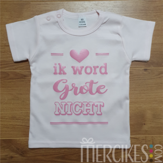 T-shirt Ik word Grote Nicht Lijnen Hart