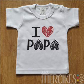 i love papa t-shirt, kraamcadeau voor papa