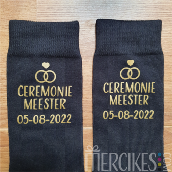 ceremoniemeester sokken met tekst bruikoft