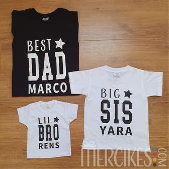 Best Dad - Lil Bro / Lil Sis - Big Bro / Big Sis - shirt