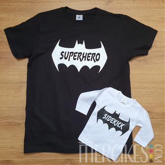 Twinning Shirts Ouder Kind Superhero Sidekick