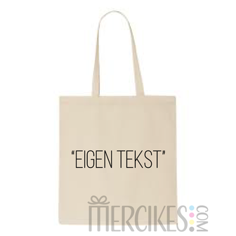 Canvas tas met Eigen Tekst!