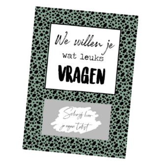 Kraskaart DIY - We willen je wat vragen | Stonegreen