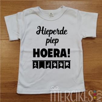 Shirt Hieperdepiep Leeftijd - zonder naam achterkant