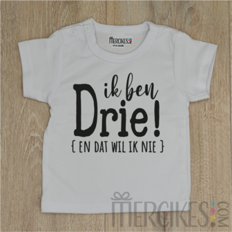 verjaardagshirt drie jaar