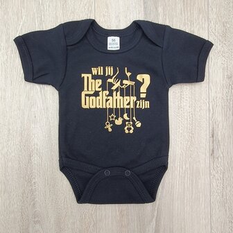 Cadeau Godmother / Godfather -  compleet zwart goud