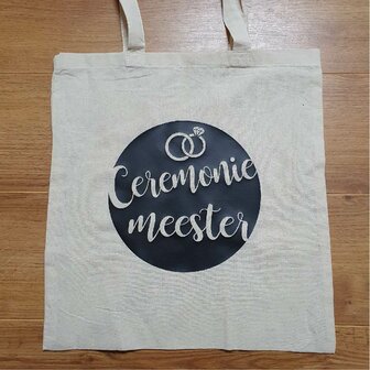 kado ceremoniemeester, canvas tas ceremoniemeester