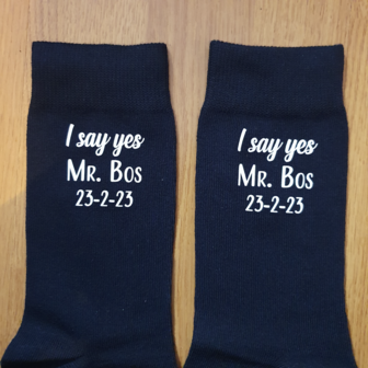 I say yes - sokken bruiloft namen en Datum