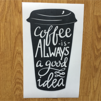 Muursticker - Keuken - Coffee is always a good idea