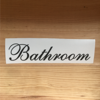 Deursticker Landelijk Bathroom