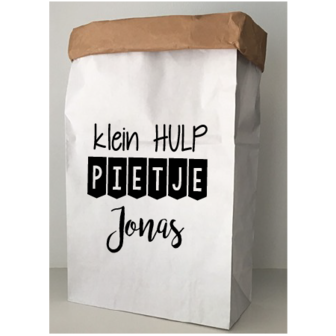 Paper Bag XL &quot;Klein Hulppietje met Naam&quot;