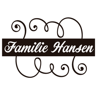 Stijlvolle voordeursticker met familienaam