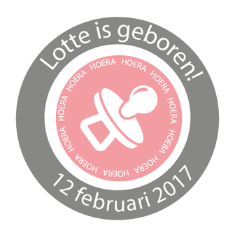 Geboortesticker Fullcolor Speen Meisje