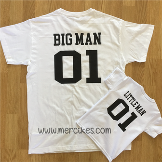 ouder kind t-shirt big man little man 