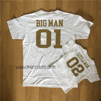 hetzelfde t-shirt papa zoon big man little man