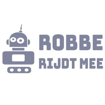 Aan boord Sticker - Robot Naam Rijdt Mee