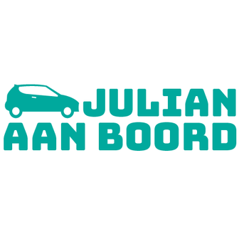 Auto sticker aan boord- Auto met Naam