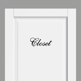 naamletter voor op deur sierlijke landelijke stijl closet
