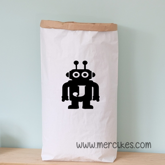 paperbag met te personaliseren robot