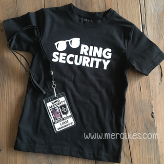 ringsecurity t-shirt met naam en badge