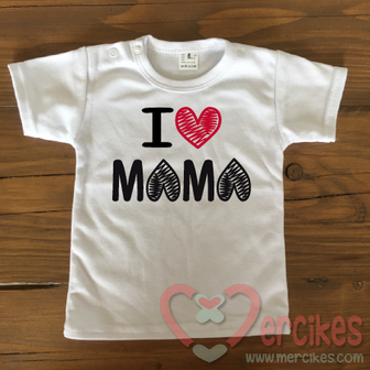 Shirtje I love mama, kraamcadeau voor mama