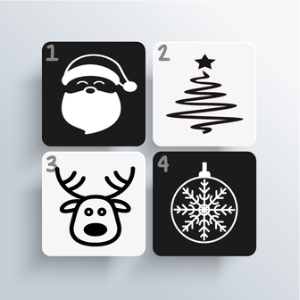 sticker dozen kerst