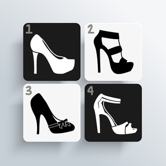 stickers voor schoenendoos high heels pumps