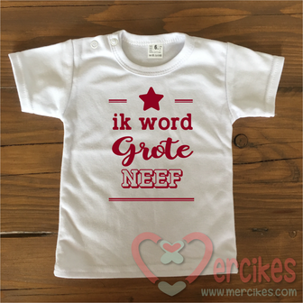 zwangerschap aankodingen met kind, doe sit met dit leuke shirt ik word grote neef