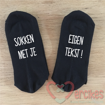 sokken met je eigen tekst, gepersonaliseerd cadeau