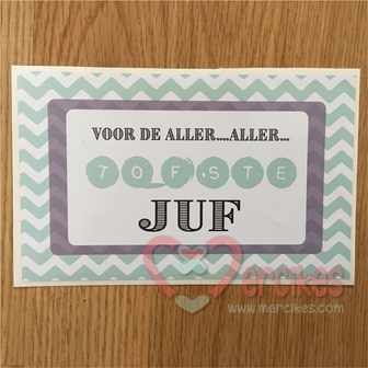 Toffifee De aller aller tofste juf - Sticker