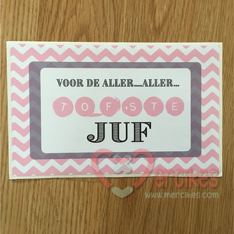 Toffifee De aller aller tofste juf - Sticker