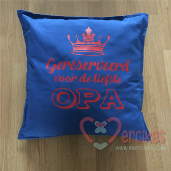 cadeau voor opa, kussen liefste opa