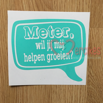 peetante vragen met deze mooie sticker voor gieter of bloempot