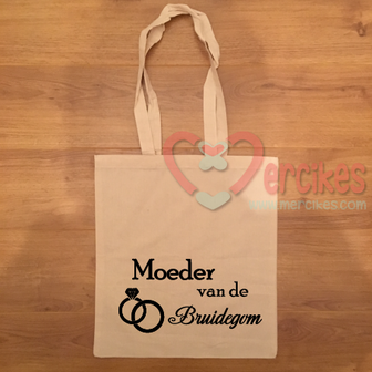 cadeau moeder bruidegom, katoenen tas moeder van de bruidegom