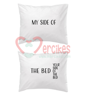 orgineel cadeau kussenslopen my side of the bed, your side of the bed