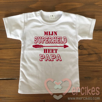 shirtje cadeau papa, ijn superheld heet papa