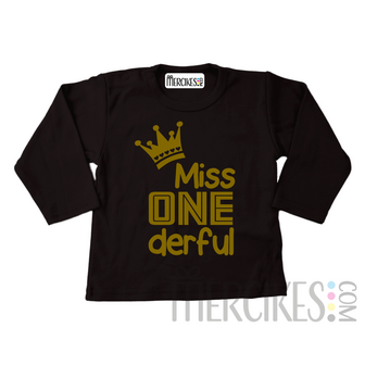 Verjaardag Shirtje Eerste Verjaardag Miss One derful