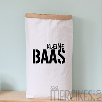 Cute papieren opbergzak voor speelgoed  kleine baas