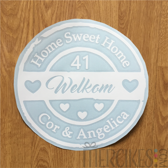 home sweet home voordeur sticker
