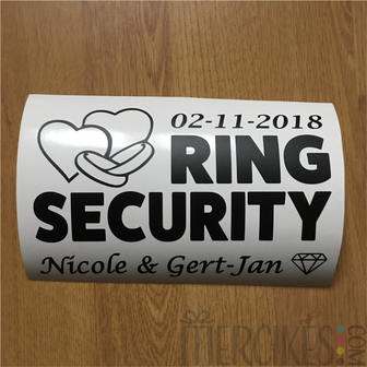 losse sticker ring security, tover een koffertje om tot echte ringkoffer ringsecuritykoffer